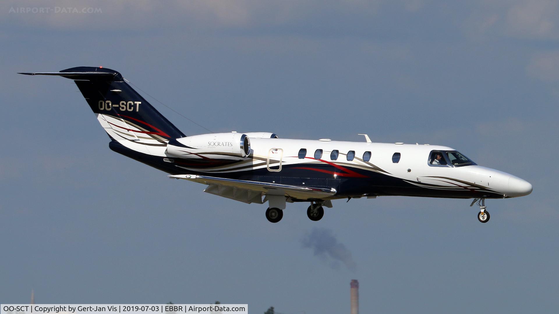 OO-SCT, 2018 Cessna 525C CitationJet Cj4 CitationJet CJ4 C/N 525C-0282, About to land rw01