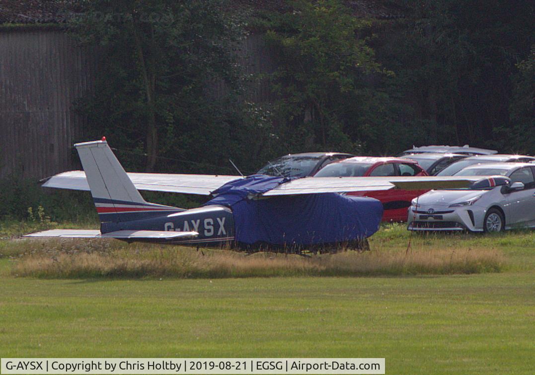 G-AYSX, 1971 Reims F177RG Cardinal RG C/N 0024, Long-term parked at Stapleford and not looking too healthy...