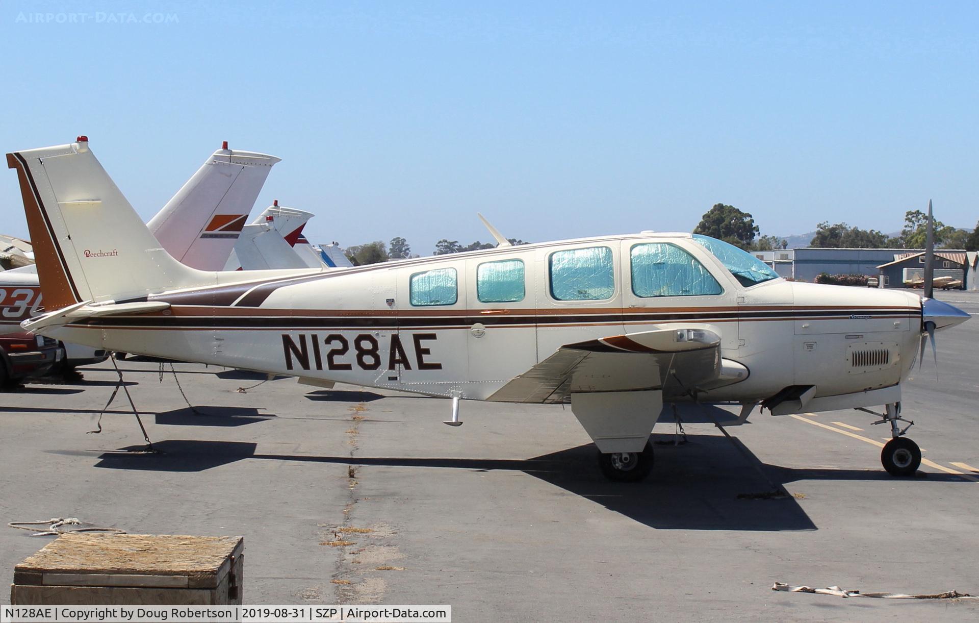 N128AE, 1981 Beech A36 Bonanza 36 C/N E-1830, 1981 Beech A36 BONANZA, Continental IO-520 285 Hp
