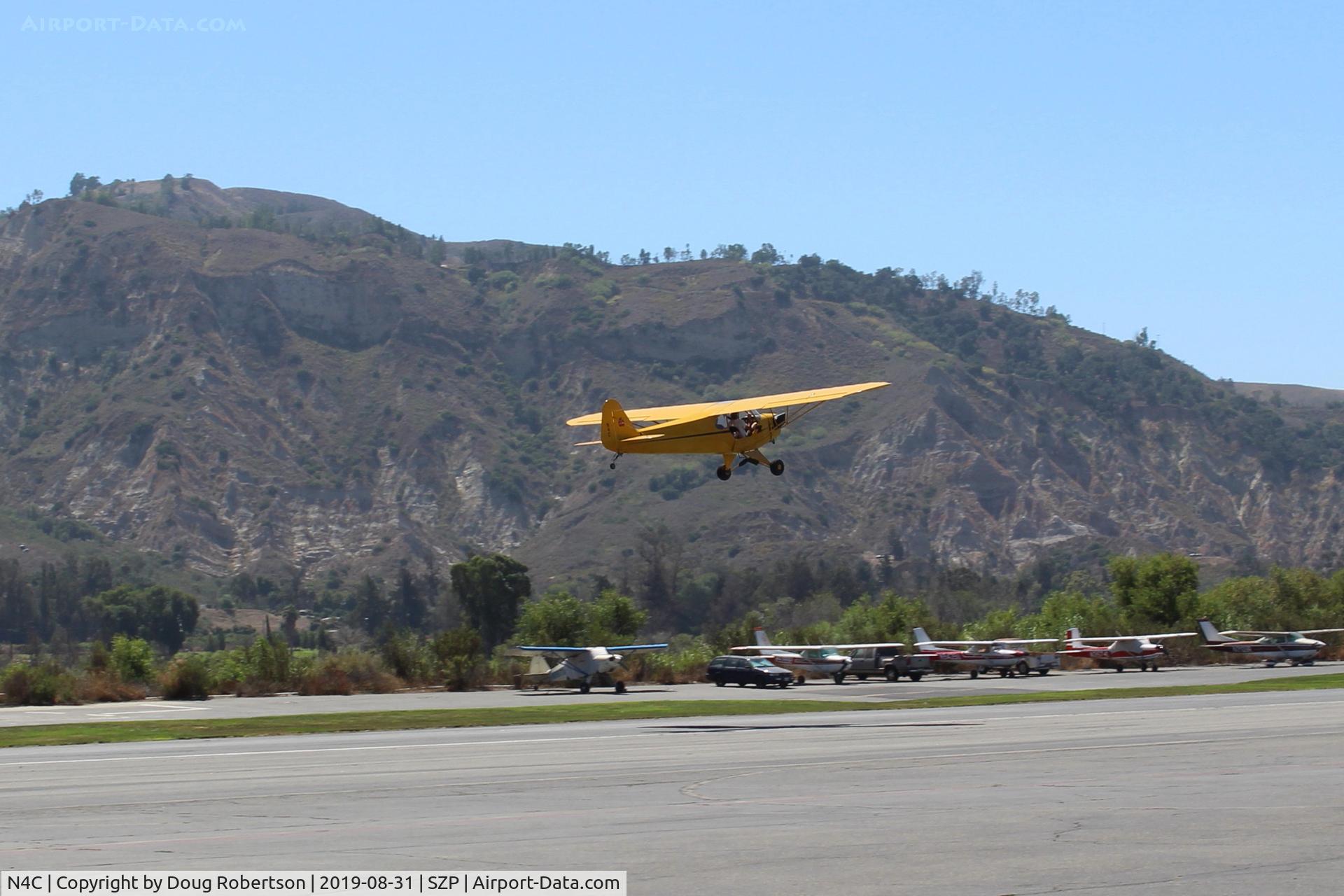 N4C, 1947 Piper J3C-65 Cub Cub C/N 22804, 1947 Piper J3C-65 CUB, Continental A&C65 65 Hp, takeoff climb Rwy 22