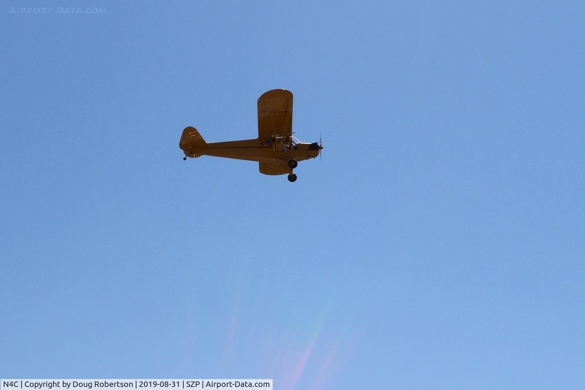 N4C, 1947 Piper J3C-65 Cub Cub C/N 22804, 1947 Piper J3C-65 CUB, Continental A&C65 65 Hp, overflight Rwy 22