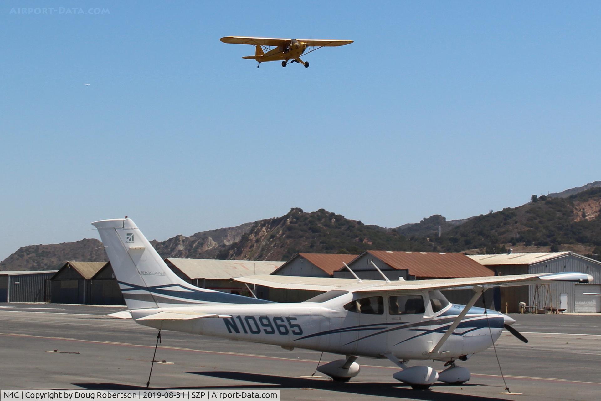 N4C, 1947 Piper J3C-65 Cub Cub C/N 22804, 1947 Piper J3C-65 CUB,  Continental A&C65 65 Hp, overflight Rwy 22