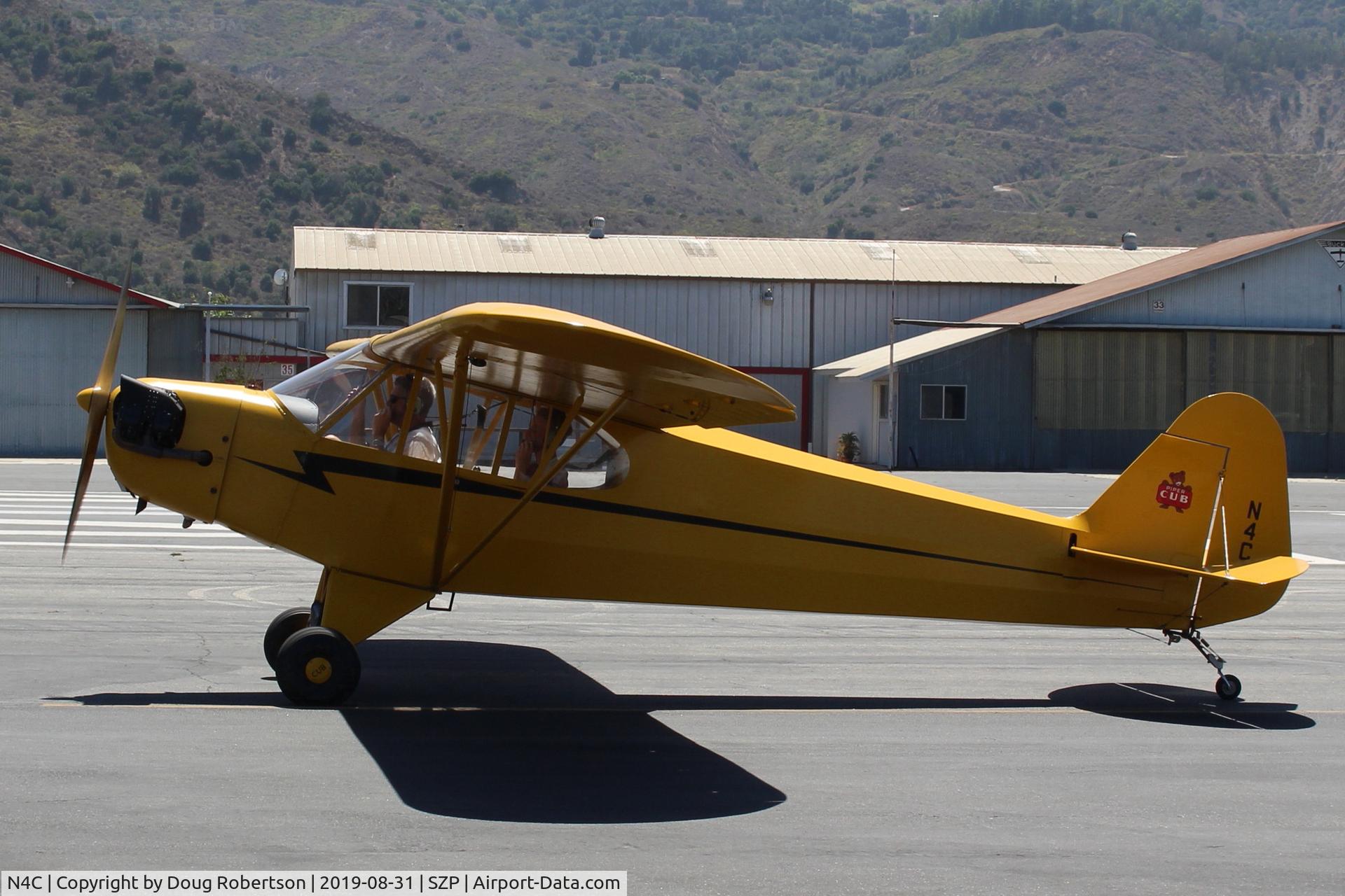 N4C, 1947 Piper J3C-65 Cub Cub C/N 22804, 1947 Piper J3C-65 CUB, Continental A&C65 65 Hp, taxi to Rwy 22