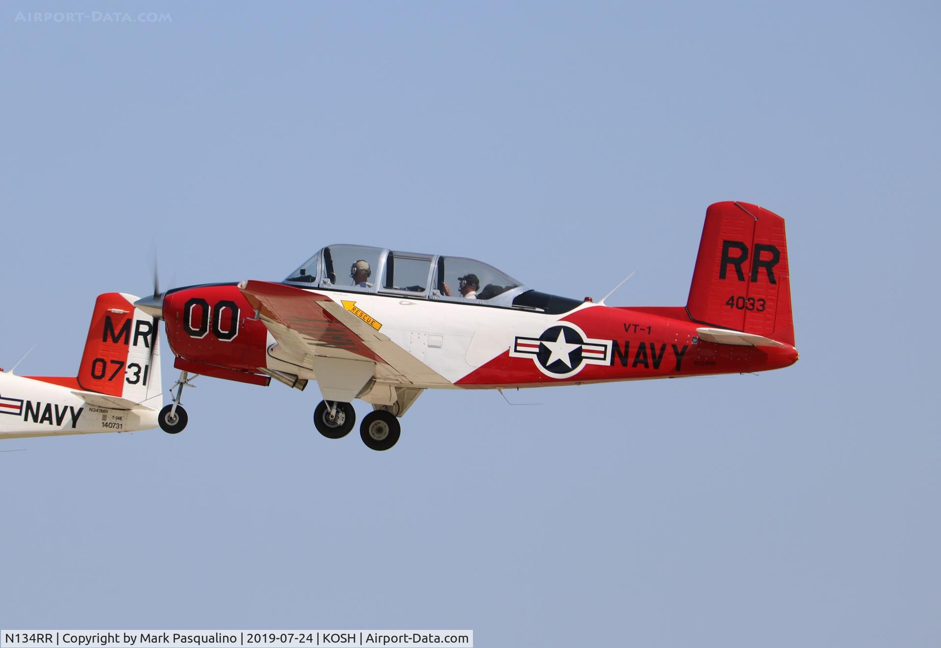 N134RR, 1957 Beech D-45 (T-34B) Mentor C/N BG-340, Beech T-34B