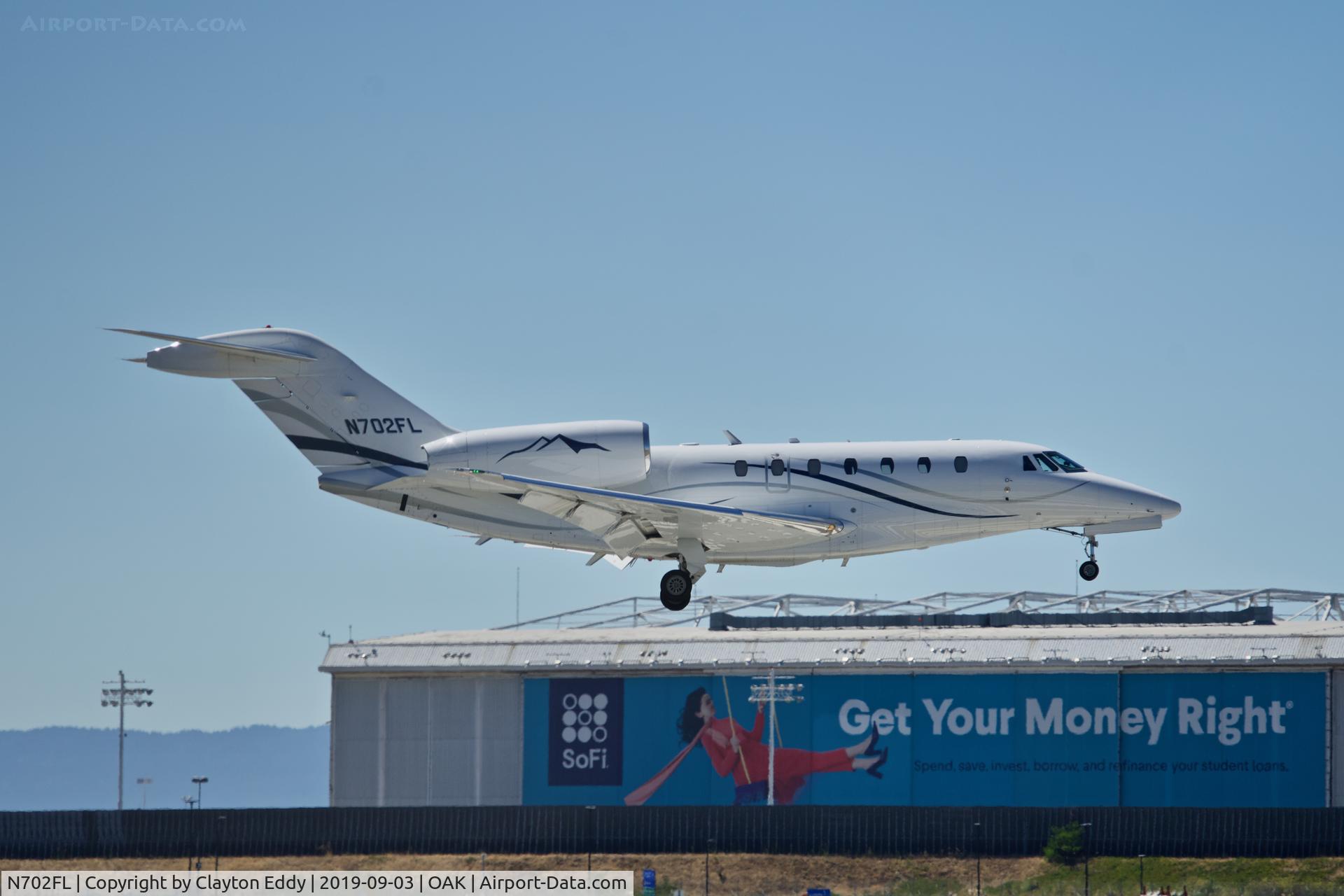 N702FL, 1999 Cessna 750 Citation X C/N 750-0076, Oakland Airport California 2019.