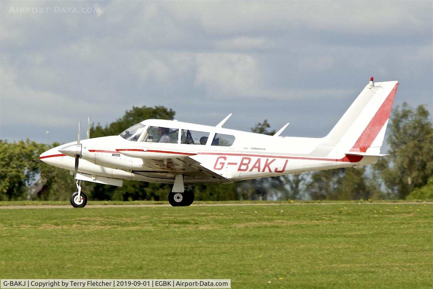 G-BAKJ, 1966 Piper PA-30-160 B Twin Comanche C/N 30-1232, At Sywell
