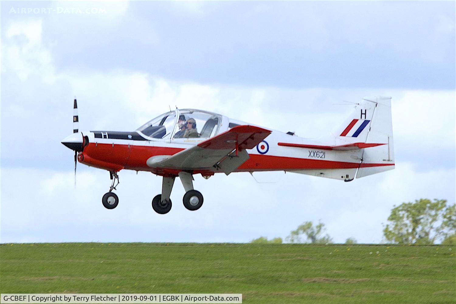 G-CBEF, 1974 Scottish Aviation Bulldog T.1 C/N BH120/286, At Sywell