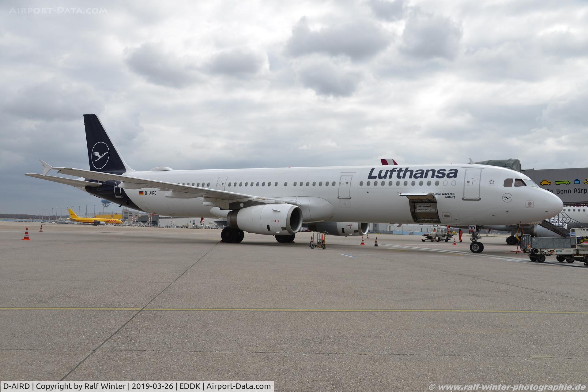 D-AIRD, 1994 Airbus A321-131 C/N 0474, Airbus A321-131 - LH DHL Lufthansa 'Coburg' - 474 - D-AIRD - 26.03.2019 - CGN