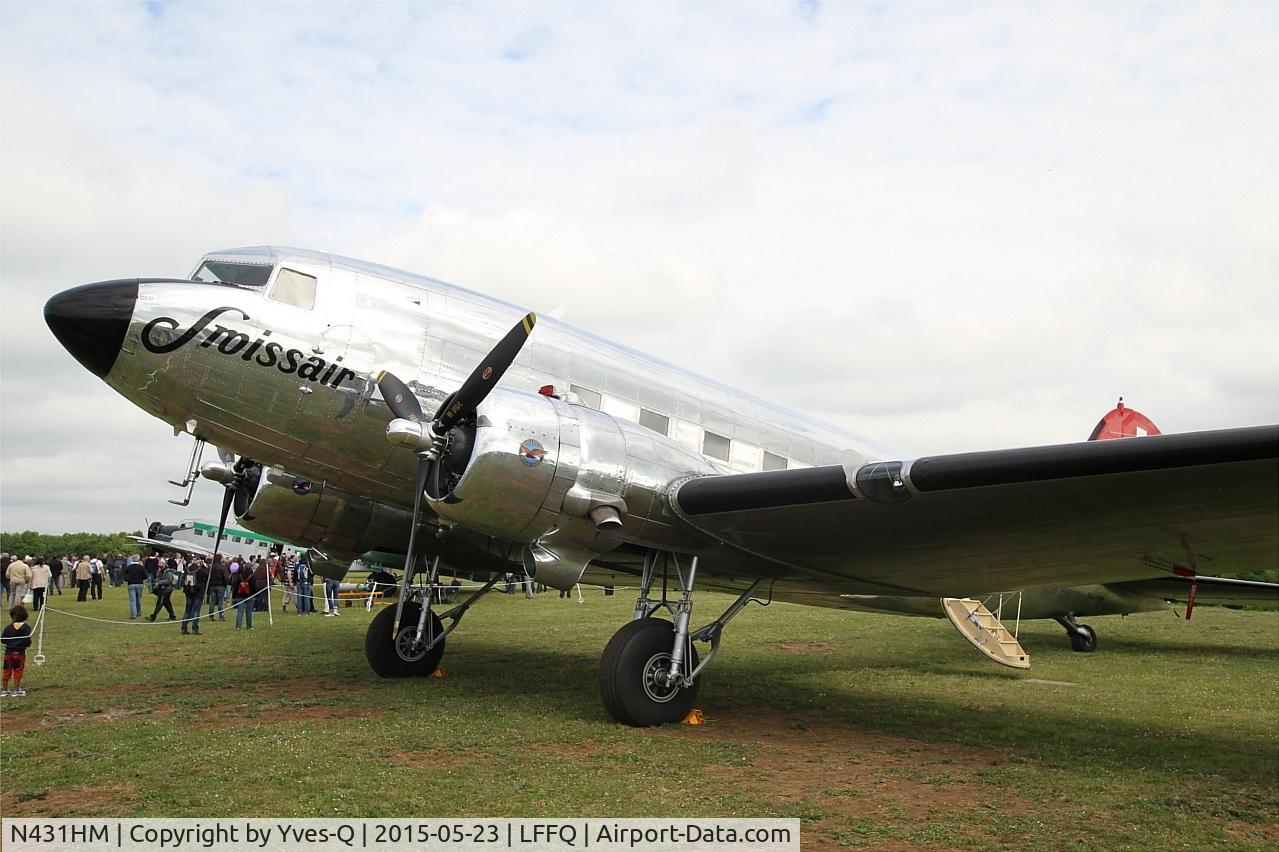 N431HM, 1943 Douglas DC-3C-S1C3G (C-47A) C/N 9995, Douglas DC3C-S1C3G, Static display, La Ferté-Alais airfield (LFFQ) Airshow 2015