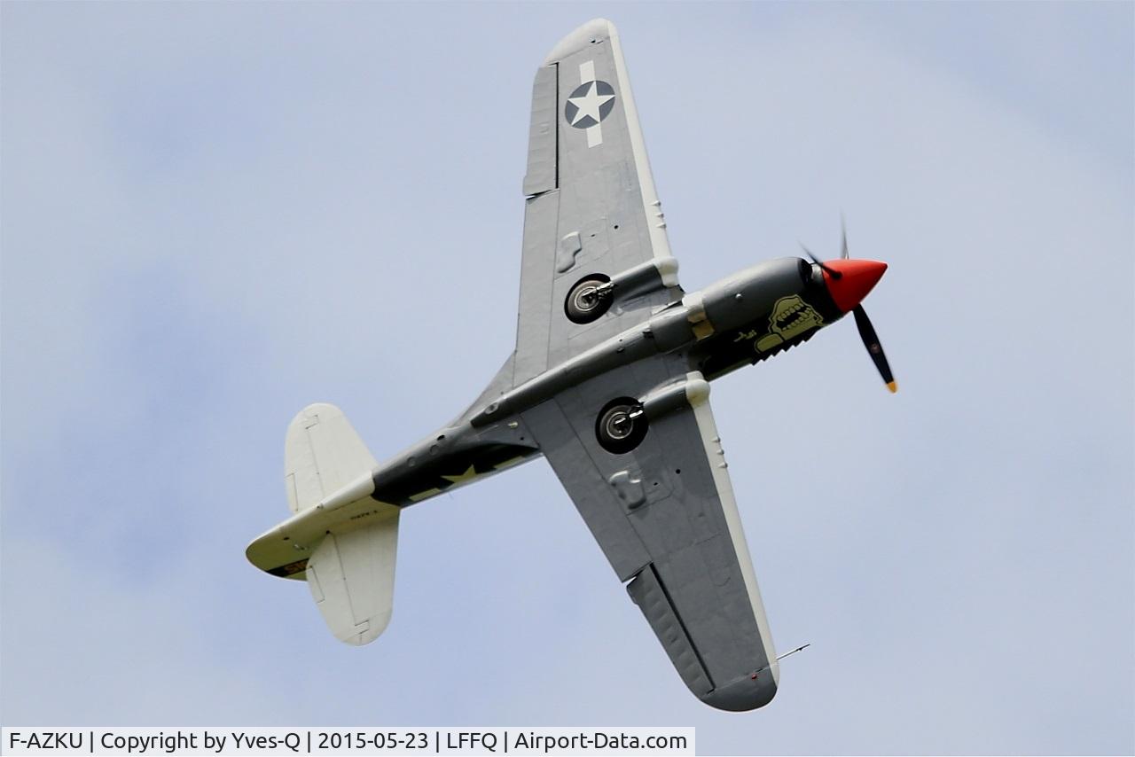 F-AZKU, 1942 Curtiss P-40N Warhawk C/N 29677, Curtiss P-40N Warhawk, On display, La Ferté-Alais (LFFQ) Air show 2015