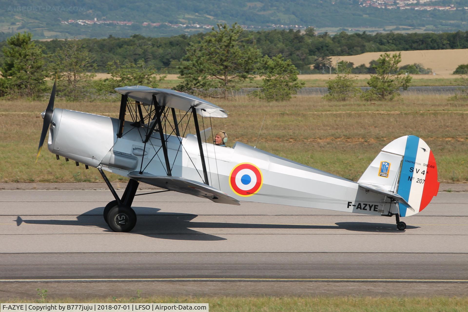 F-AZYE, Ste Nle Constr Aer Nord STAMPE SV 4A C/N 207, at Nancy Airshow