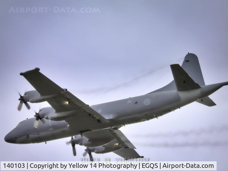 140103, 1980 Lockheed CP-140 Aurora C/N 285B-5693, 1980 RCAF Lockheed CP-140 Aurora overhead at RAF Lossiemouth