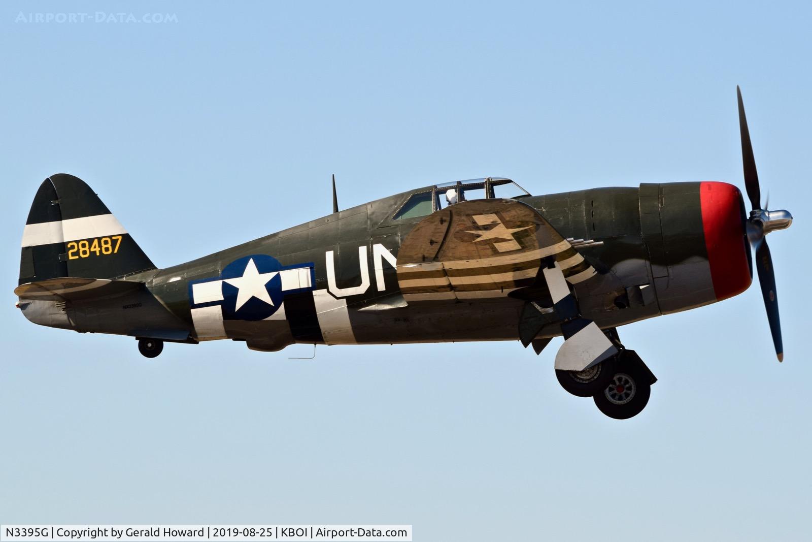 N3395G, 1942 Republic P-47G-15-CU Thunderbolt C/N 42-25254, Take off from RWY 29.