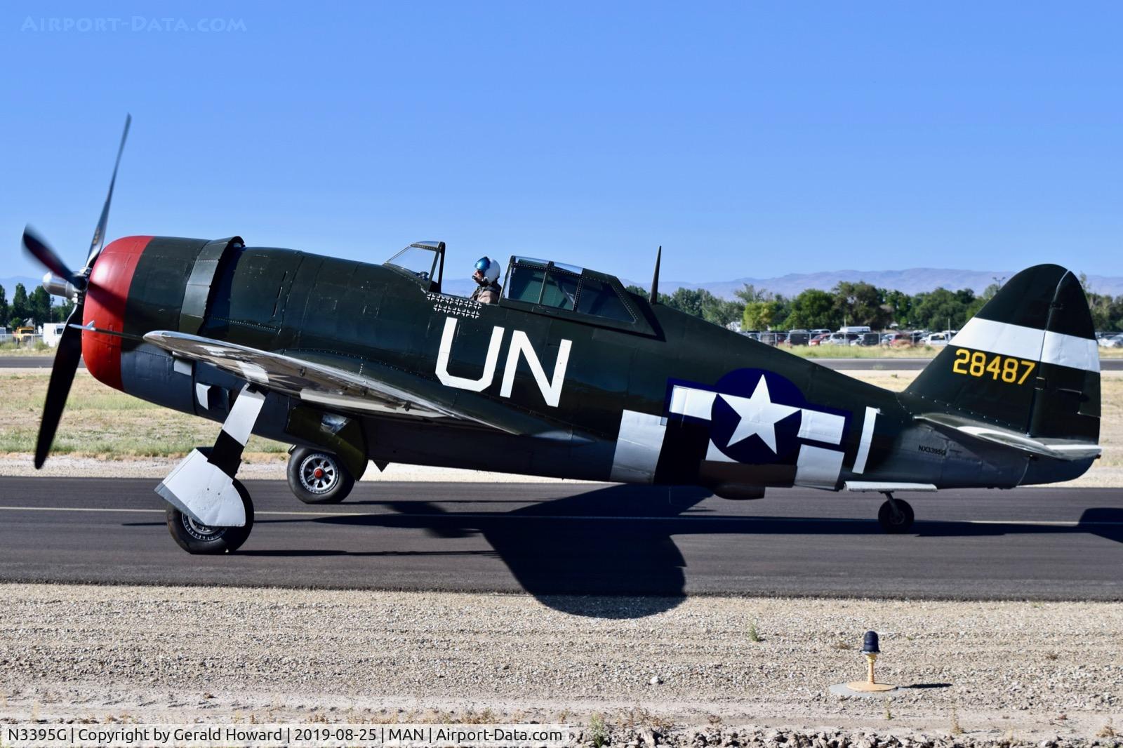 N3395G, 1942 Republic P-47G-15-CU Thunderbolt C/N 42-25254, Taxiing on Alpha.