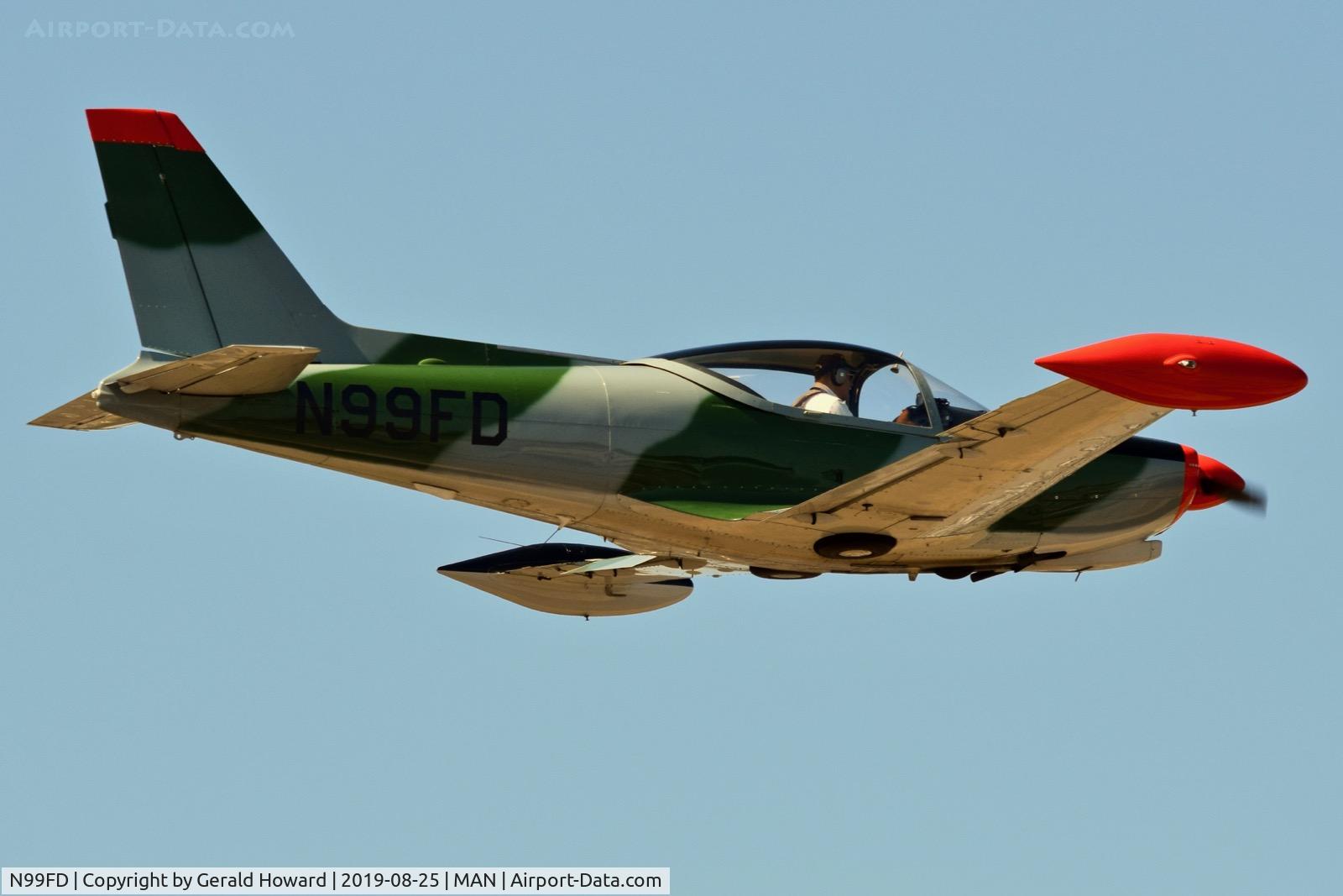 N99FD, 1991 SIAI-Marchetti SF-260D C/N 787, Departing MAN.