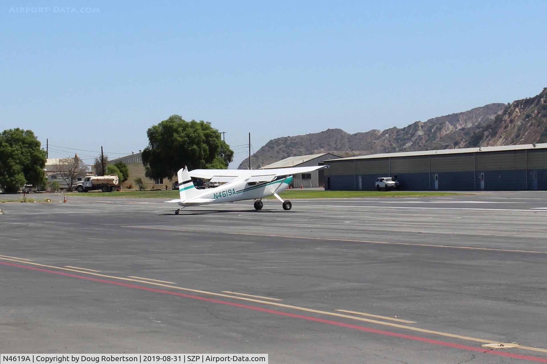 N4619A, 1956 Cessna 180 C/N 32217, 1956 Cessna 180, Continental O-470 230 Hp, taking the active