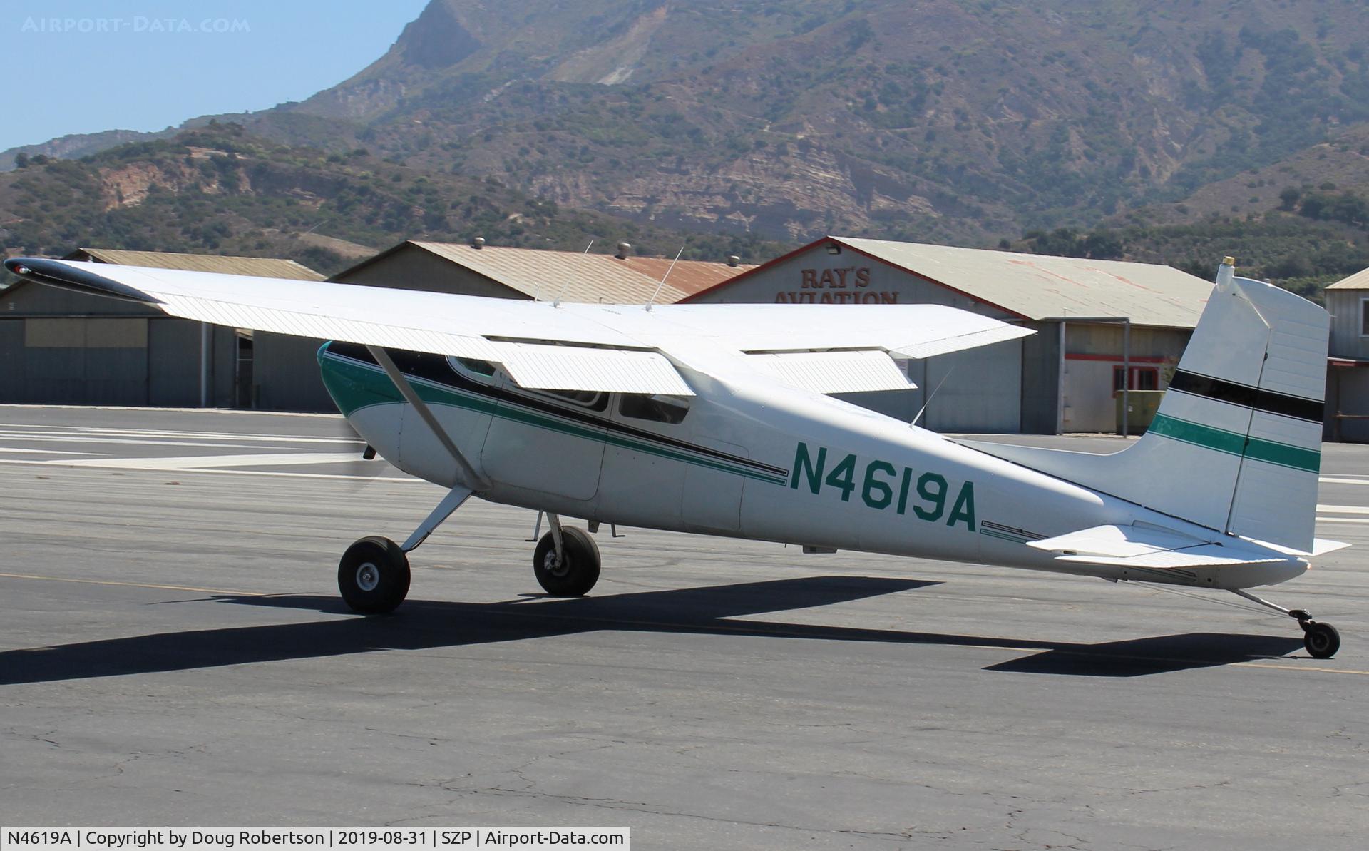 N4619A, 1956 Cessna 180 C/N 32217, 1956 Cessna 180, Continental O-470 230 Hp, taxi to Rwy 22