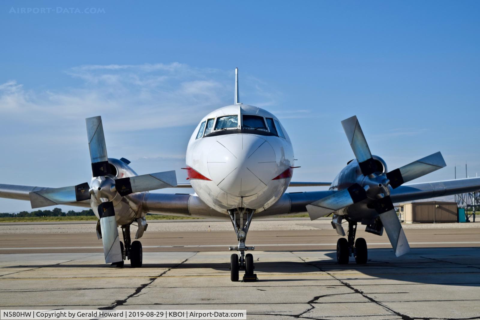 N580HW, 1952 Convair CV-340-31 (CV-580) C/N 2, Parked on the south GA ramp.