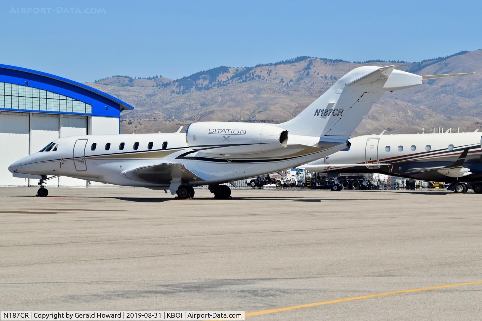 N187CR, 2000 Cessna 750 Citation X Citation X C/N 750-0119, Parked on the north GA ramp.