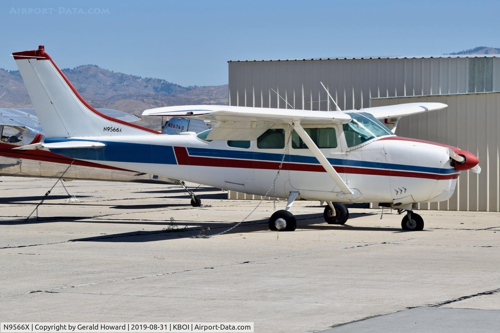 N9566X, 1962 Cessna 210B C/N 21057866, Parked on the south GA ramp. Tires indicate it has not flown for a while.