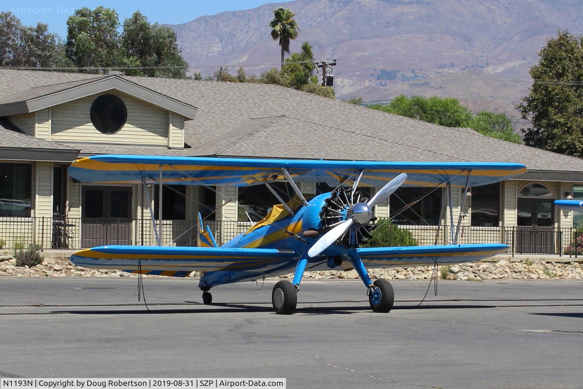 N1193N, 1941 Boeing E75 C/N 75-1218, 1941 Boeing Stearman E75, Pratt & Whitney R-985 450 Hp big upgrade, in for annual at CP Aviation