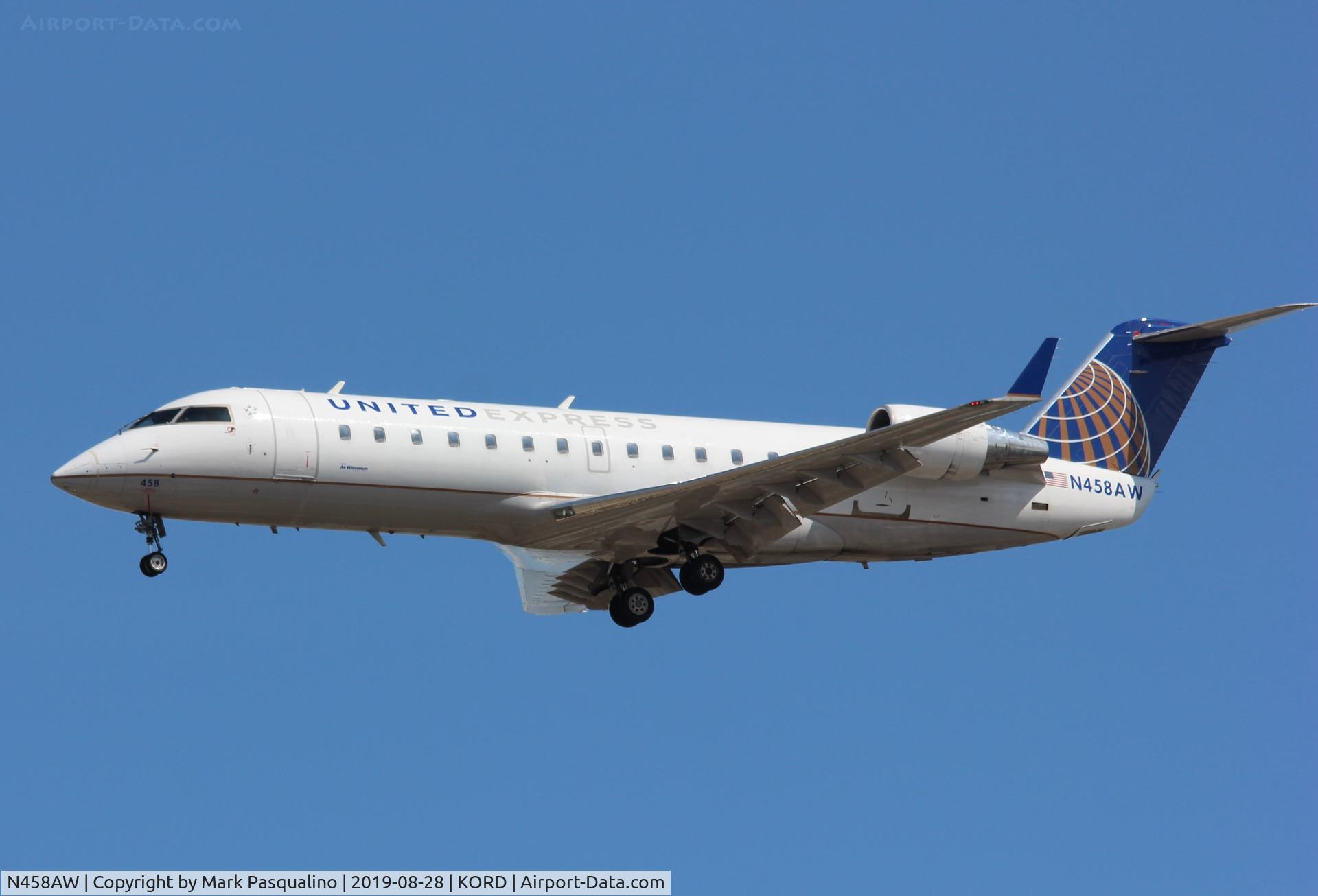 N458AW, 2003 Bombardier CRJ-200LR (CL-600-2B19) C/N 7861, CL-600-2B19