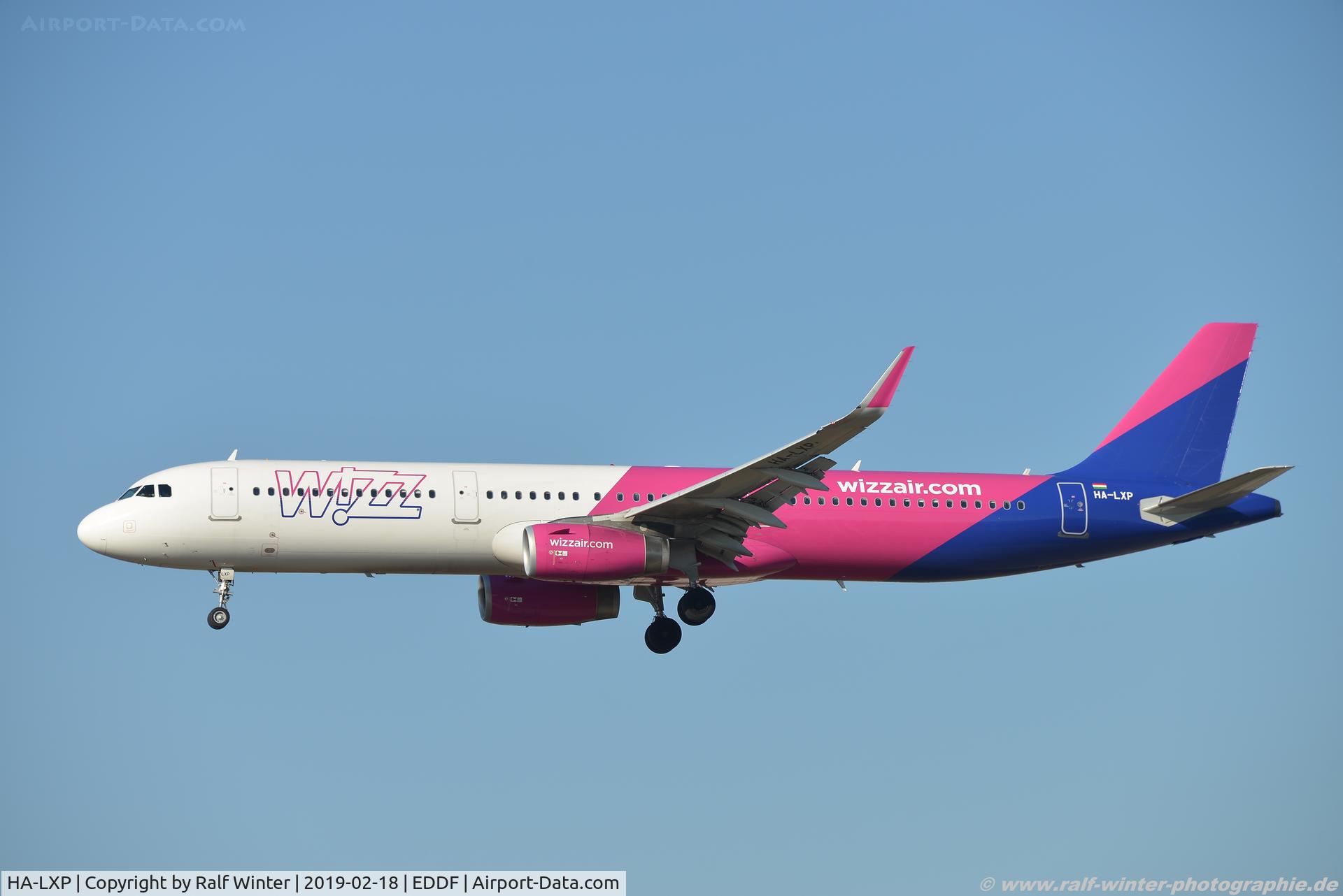HA-LXP, 2017 Airbus A321-231 C/N 7578, Airbus A321-231(W) - W6 WZZ Wizz Air - 7578 - HA-LXP - 18.02.2019 - FRA