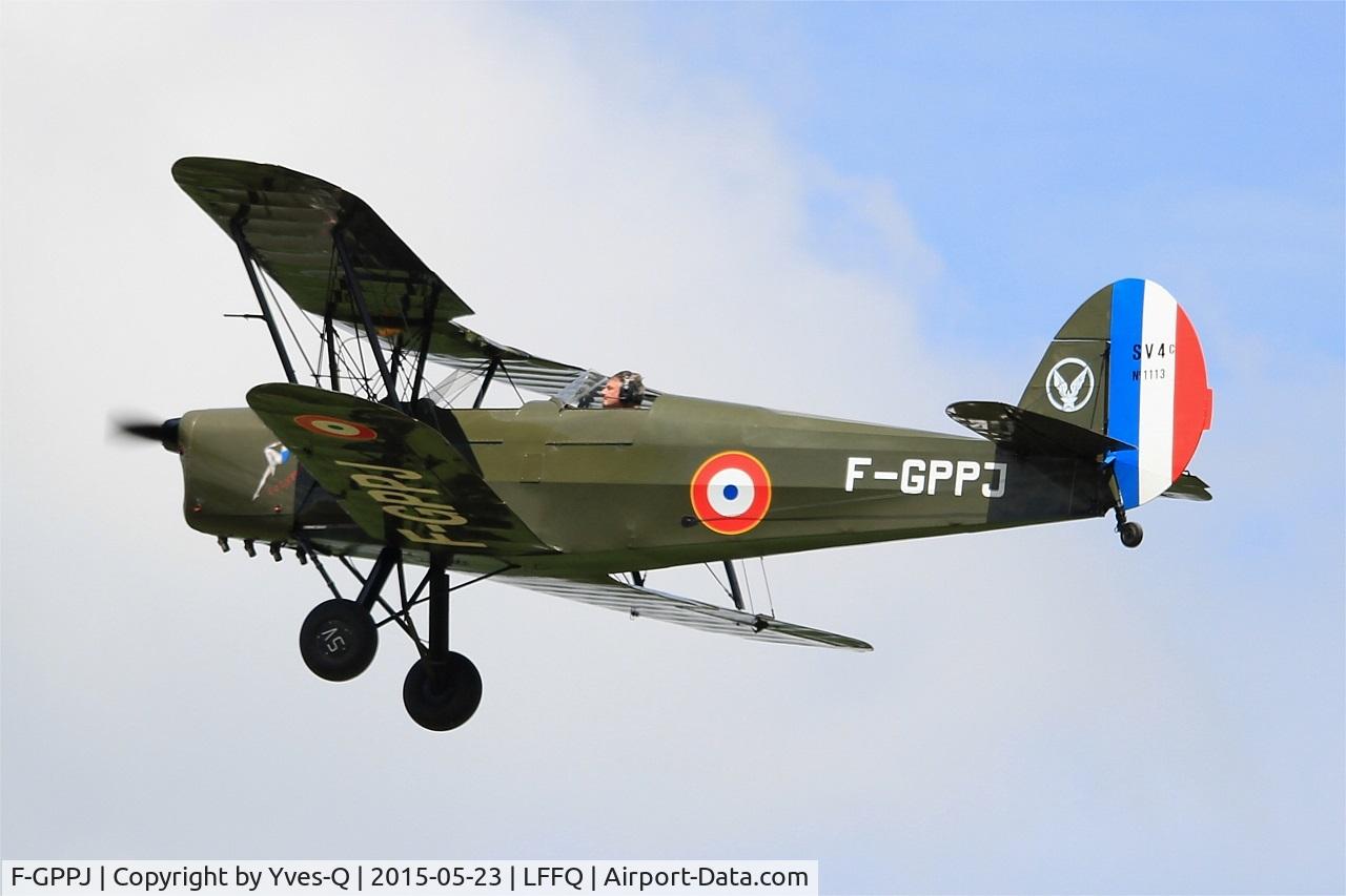 F-GPPJ, Stampe-Vertongen SV-4C C/N 1113, Stampe-Vertongen SV-4C, On display, La Ferté-Alais Airfield (LFFQ) Air show 2015