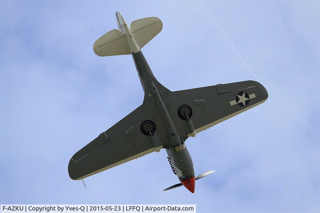 F-AZKU, 1942 Curtiss P-40N Warhawk C/N 29677, Curtiss P-40N Warhawk, On display, La Ferté-Alais (LFFQ) Air show 2015