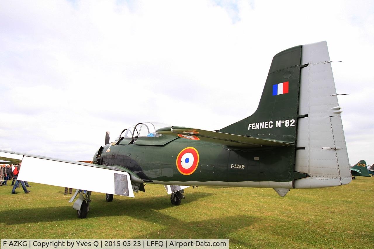 F-AZKG, 1951 North American T-28A Fennec C/N 174-111, North American T-28A Fennec, Static display, La Ferté-Alais airfield (LFFQ) Airshow 2015