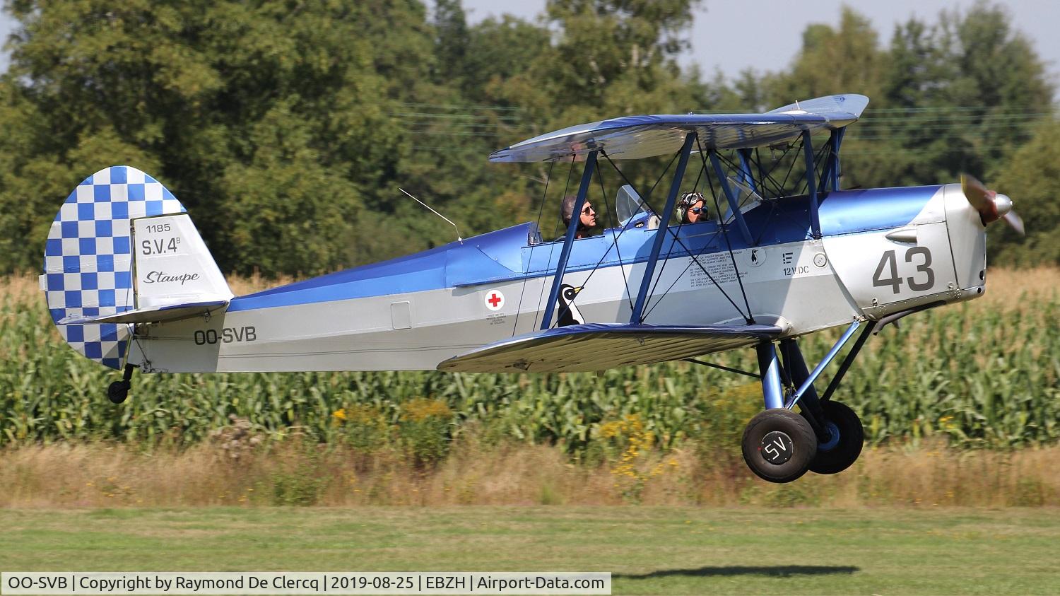 OO-SVB, 1952 Stampe-Vertongen SV-4B C/N 1185, Landing at Kiewit.