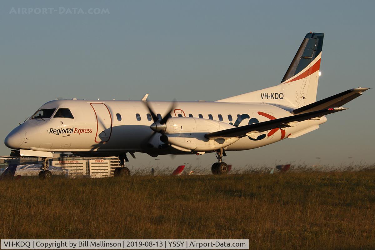 VH-KDQ, 1992 Saab 340B C/N 340B-325, taxi to 34R