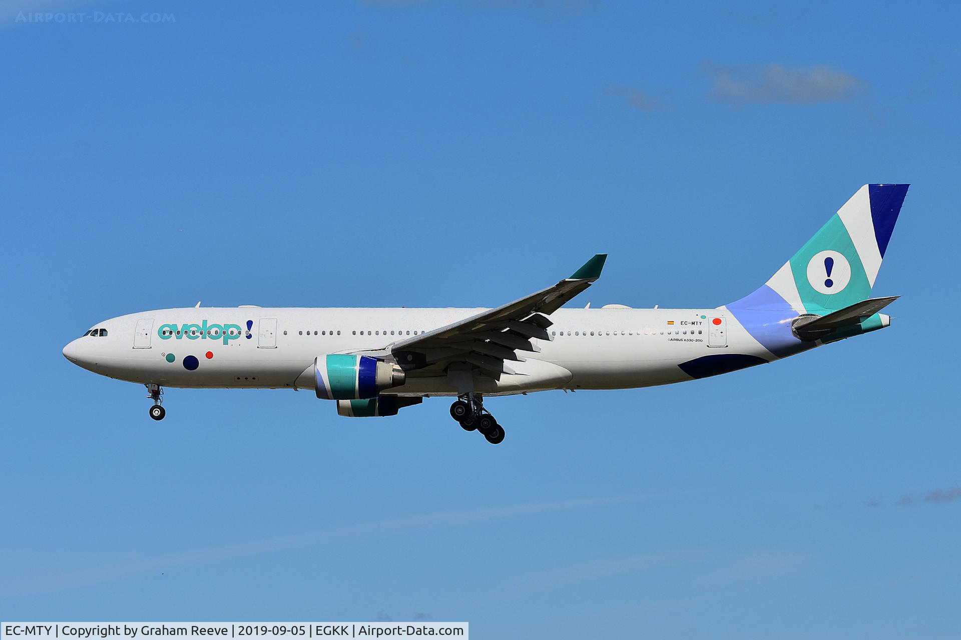EC-MTY, 2006 Airbus A330-223 C/N 802, Landing at Gatwick.