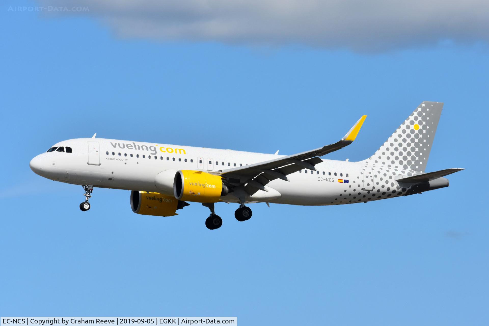 EC-NCS, 2019 Airbus A320-271N C/N 8818, Landing at Gatwick.