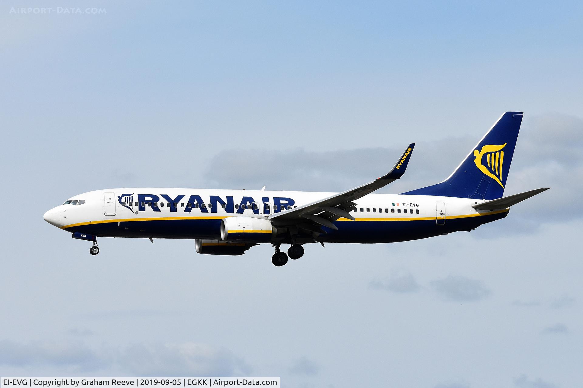 EI-EVG, 2012 Boeing 737-8AS C/N 40292, Landing at Gatwick.