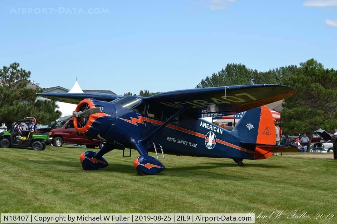 N18407, 1937 Stinson SR-9C Reliant C/N 5313, Fly in Drive in Open house