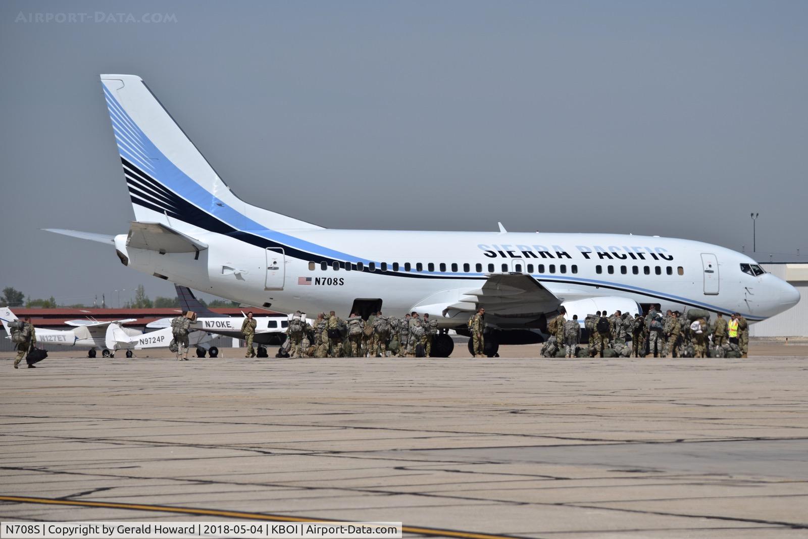 N708S, 1995 Boeing 737-528 C/N 27424, Sierra Pacific had upgraded to a later model B-737 and is now flying more than fire fighters for the BLM.