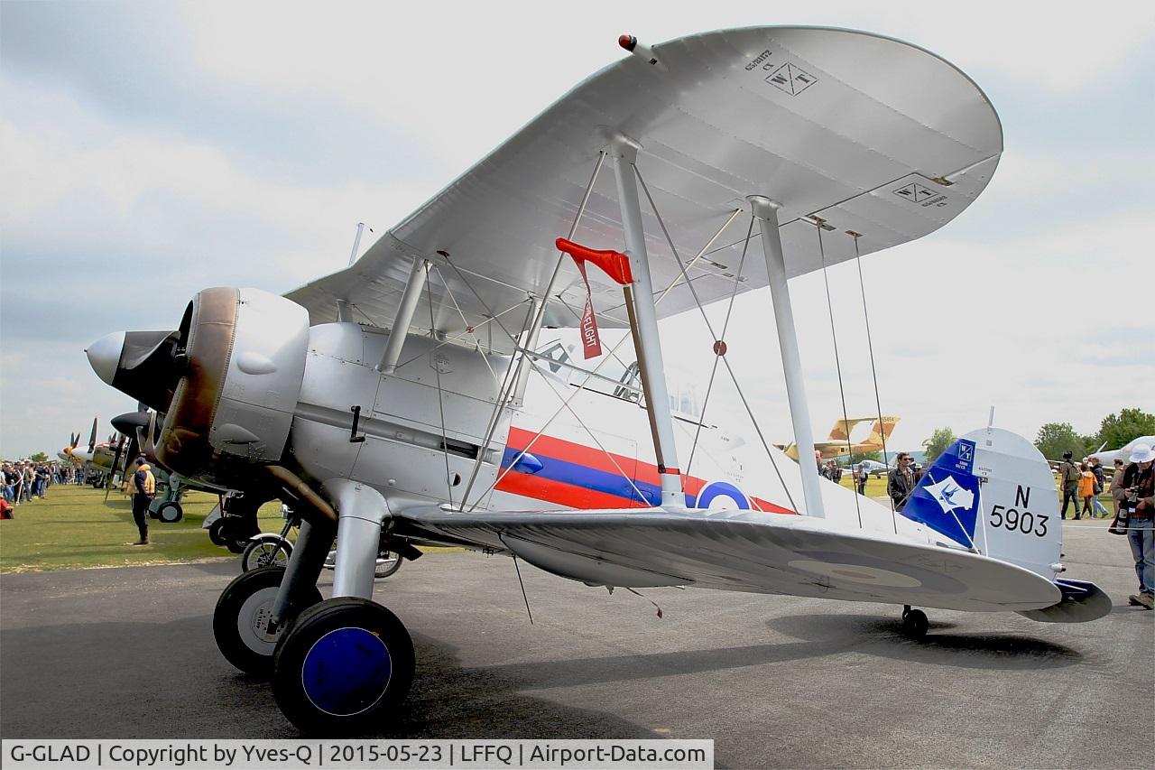 G-GLAD, 1939 Gloster Gladiator Mk2 C/N G5/75751, Gloster Gladiator II, Static display, La Ferté-Alais (LFFQ) Air show 2015