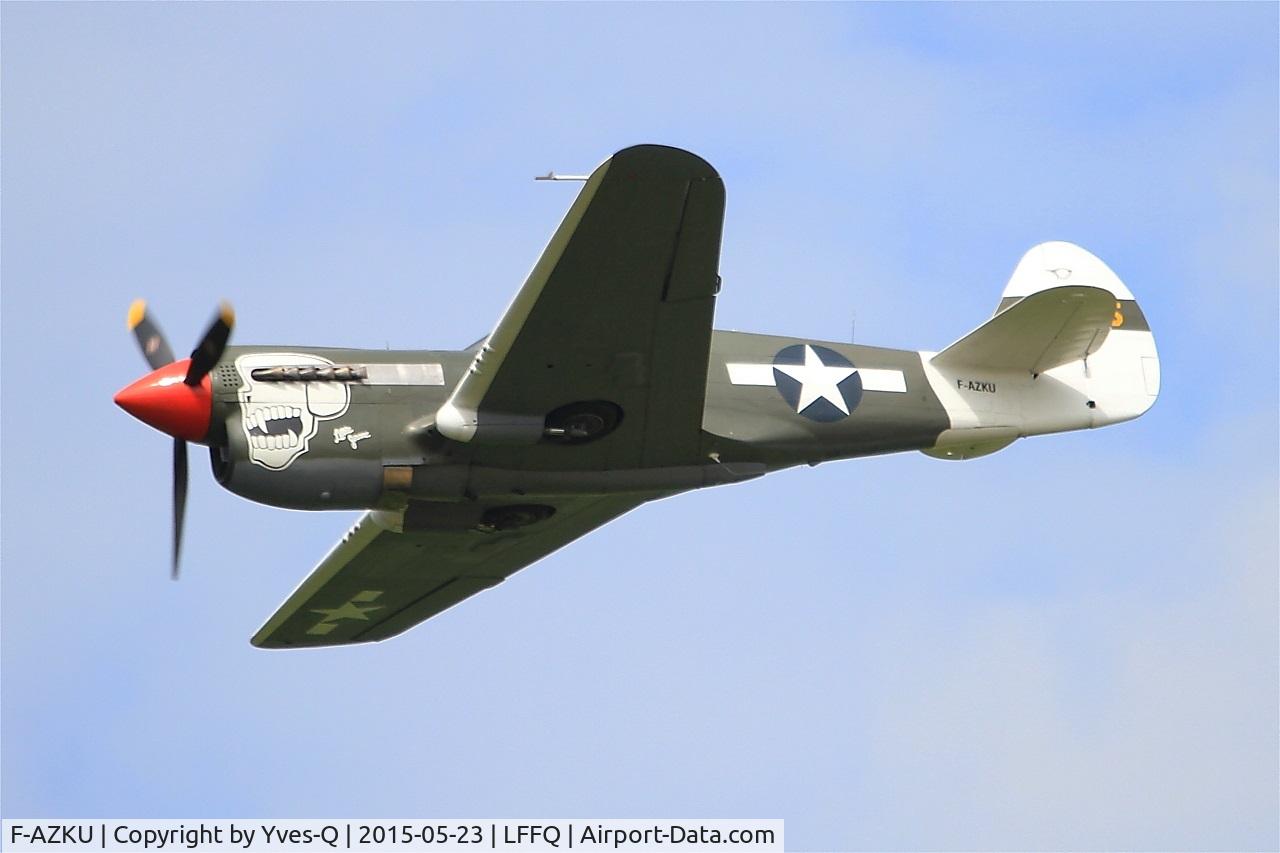 F-AZKU, 1942 Curtiss P-40N Warhawk C/N 29677, Curtiss P-40N Warhawk, On display, La Ferté-Alais (LFFQ) Air show 2015