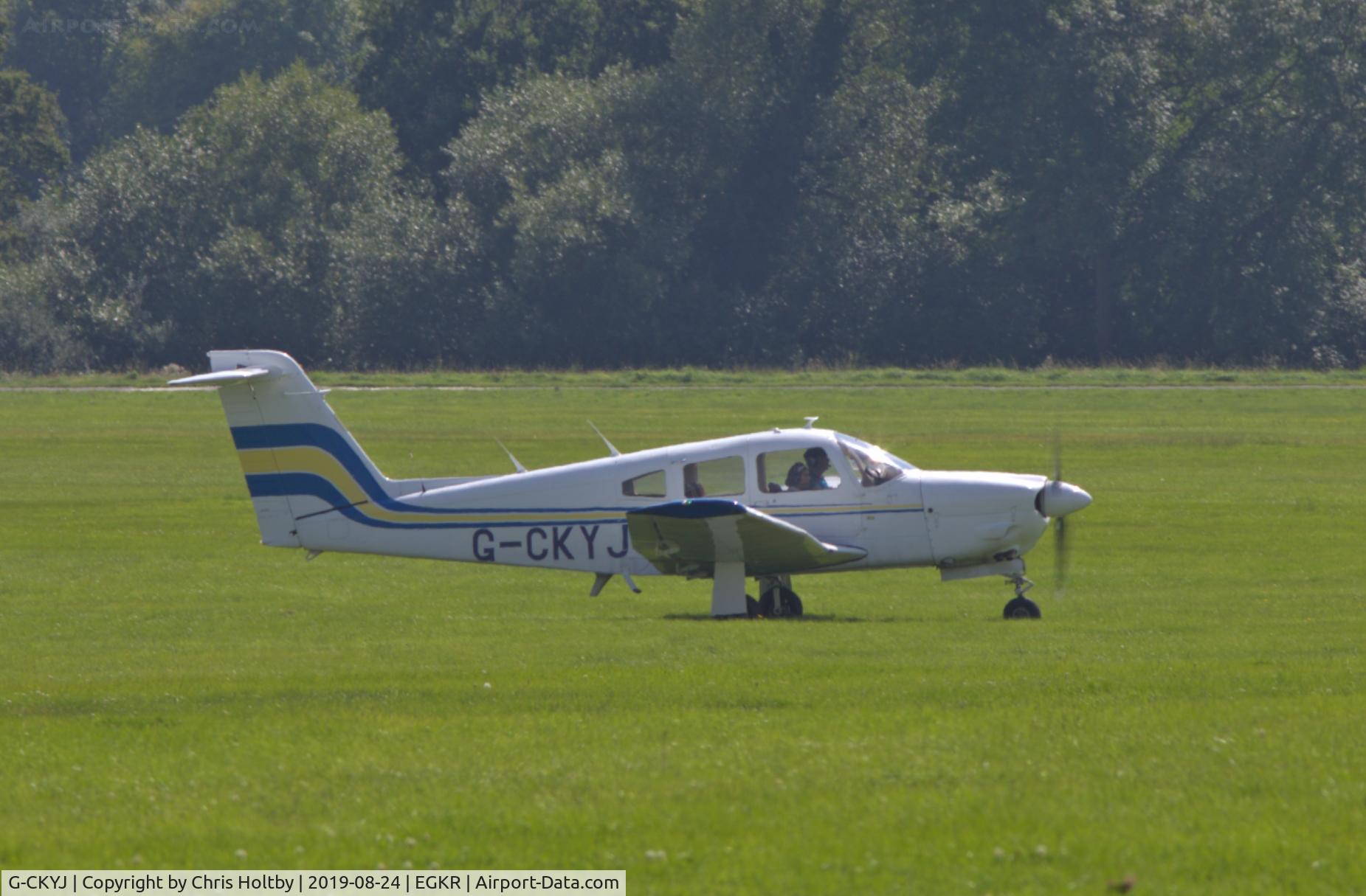 G-CKYJ, 1979 Piper PA-28RT-201 Arrow IV C/N 28R-7918021, 1979 Arrow IV taxiing to take-off at Redhill