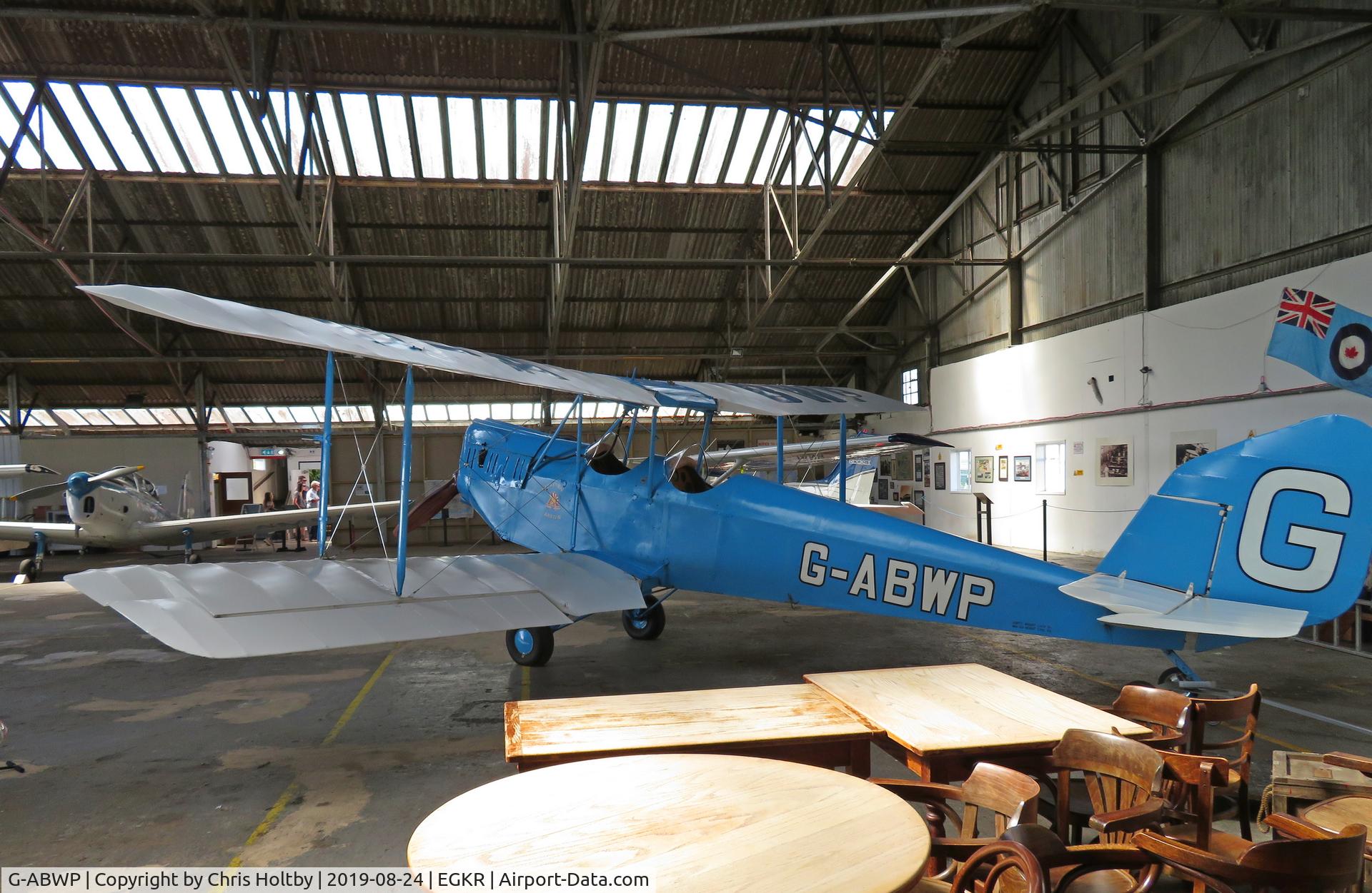 G-ABWP, 1932 Spartan Arrow C/N 78, 1932 Spartan Arrow on show in the hangar behind the cafe at Redhill for those who need to use the only toilets! (ex-Shuttleworth collection at Old Warden)