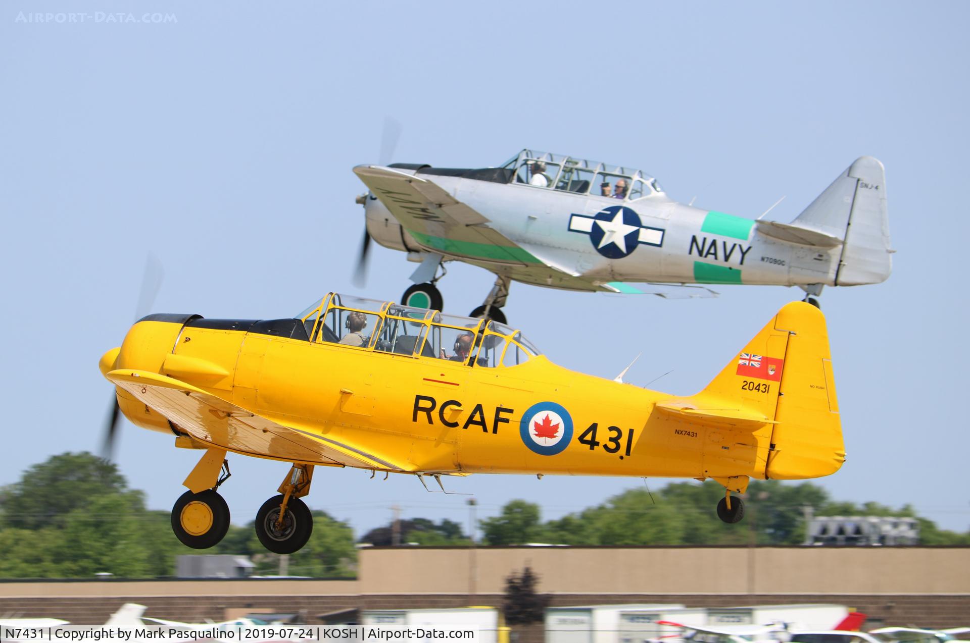 N7431, 1952 Canadian Car & Foundry Harvard MK IV C/N CCF4 222, Harvard MK IV