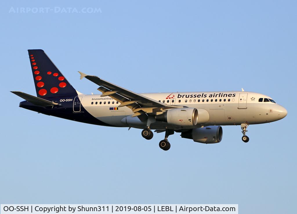 OO-SSH, 2006 Airbus A319-112 C/N 2925, Landing rwy 25R