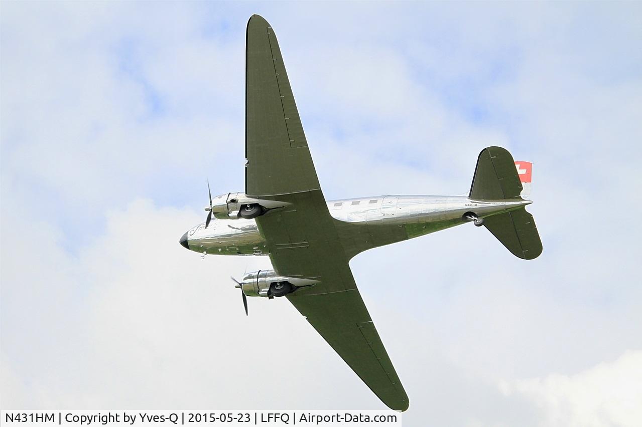 N431HM, 1943 Douglas DC-3C-S1C3G (C-47A) C/N 9995, Douglas DC3C-S1C3G, On display, La Ferté-Alais airfield (LFFQ) Airshow 2015