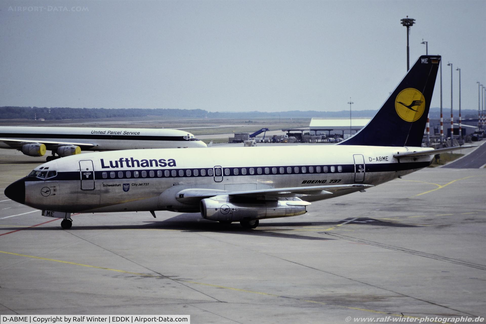 D-ABME, 1985 Boeing 737-230 C/N 23157, Boeing 737-230 - LH DLH Lufthansa 'Schweinfurt' - 23157 - D-ABME - 07.1980 - CGN