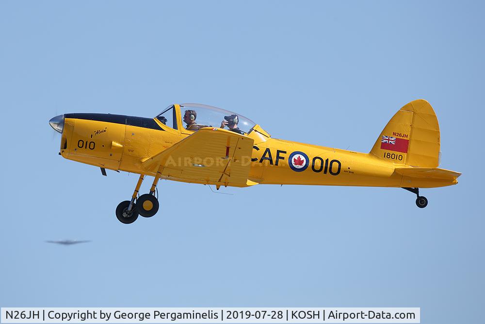 N26JH, 1953 De Havilland DHC-1 Chipmunk 22 C/N C1/0887, Departing from runway 27.