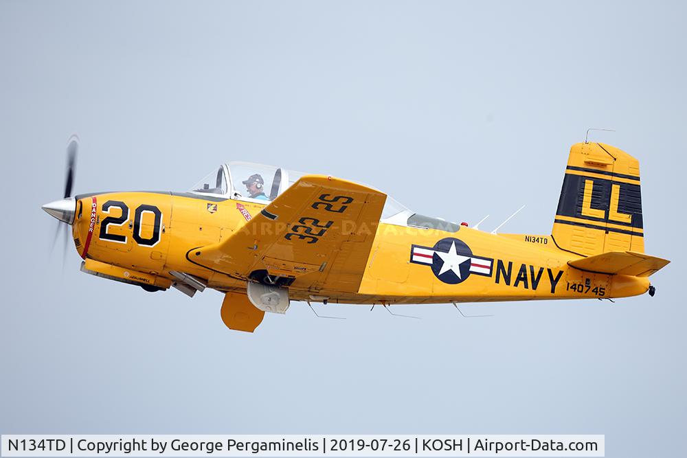 N134TD, Beech T-34B C/N BG-79, Departing from runway 27.