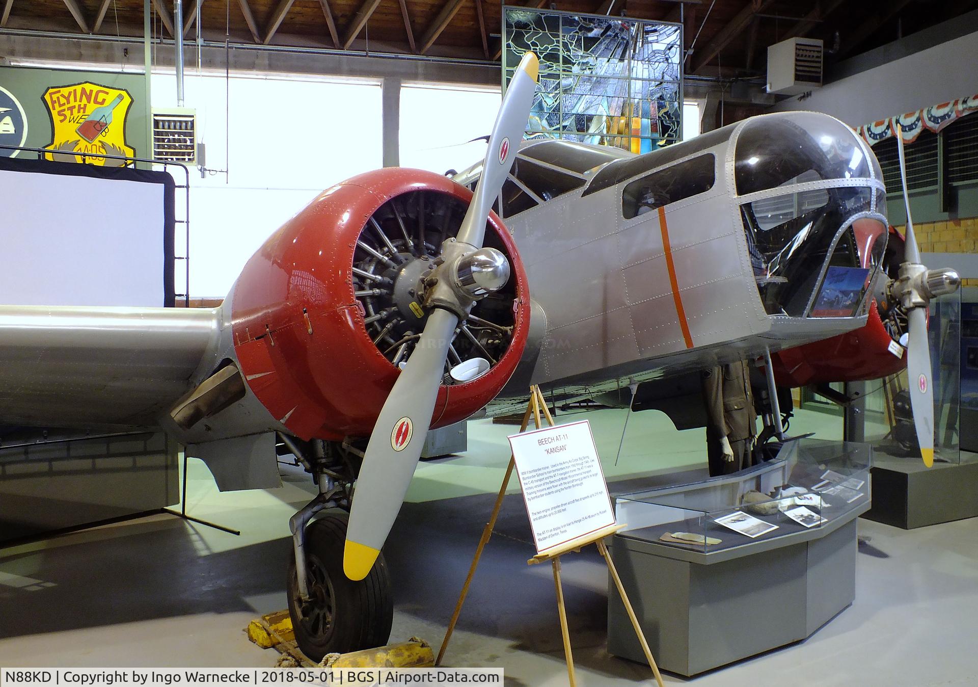 N88KD, 1944 Beech AT-11 Kansan C/N 929, Beechcraft AT-11 Kansan at the Hangar 25 Air Museum, Big Spring McMahon-Wrinkle Airport, Big Spring TX