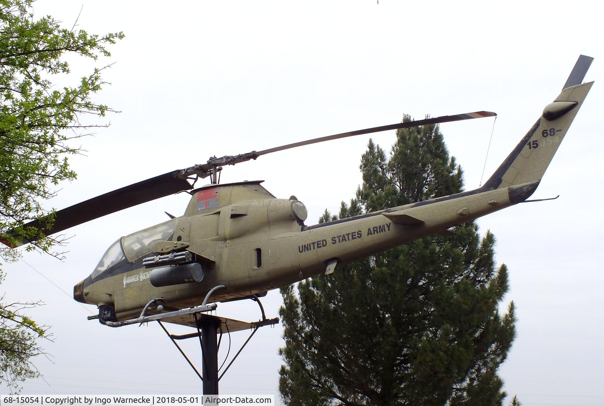 68-15054, 1968 Bell AH-1S Cobra C/N 20588, Bell AH-1S Cobra at the Vietnam Memorial, Big Spring TX