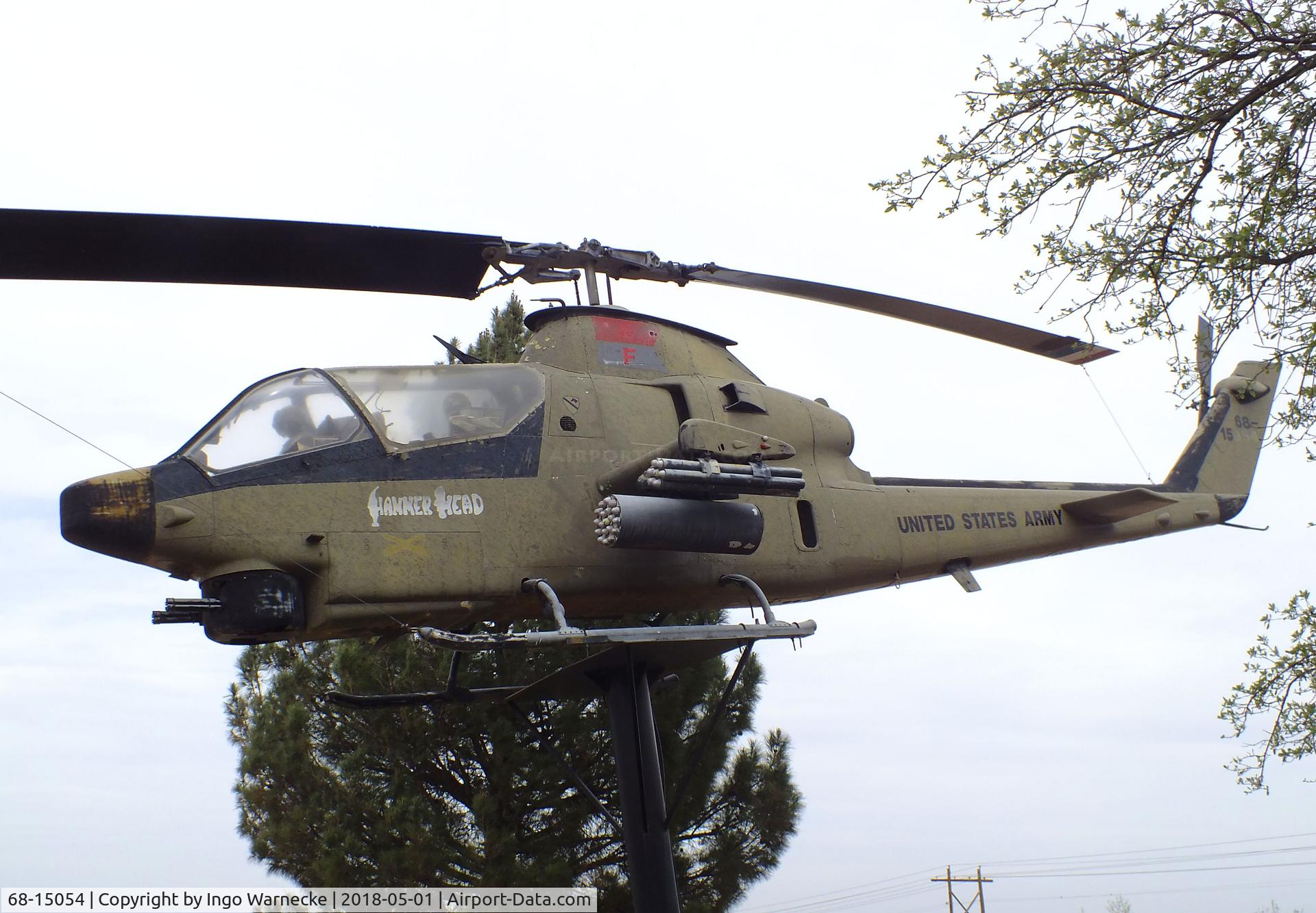 68-15054, 1968 Bell AH-1S Cobra C/N 20588, Bell AH-1S Cobra at the Vietnam Memorial, Big Spring TX